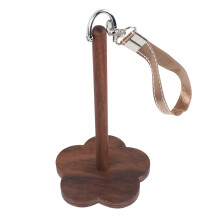 Portable Walnut Wood Wrist Yarn Holder for Tangle Knitting and Crocheting