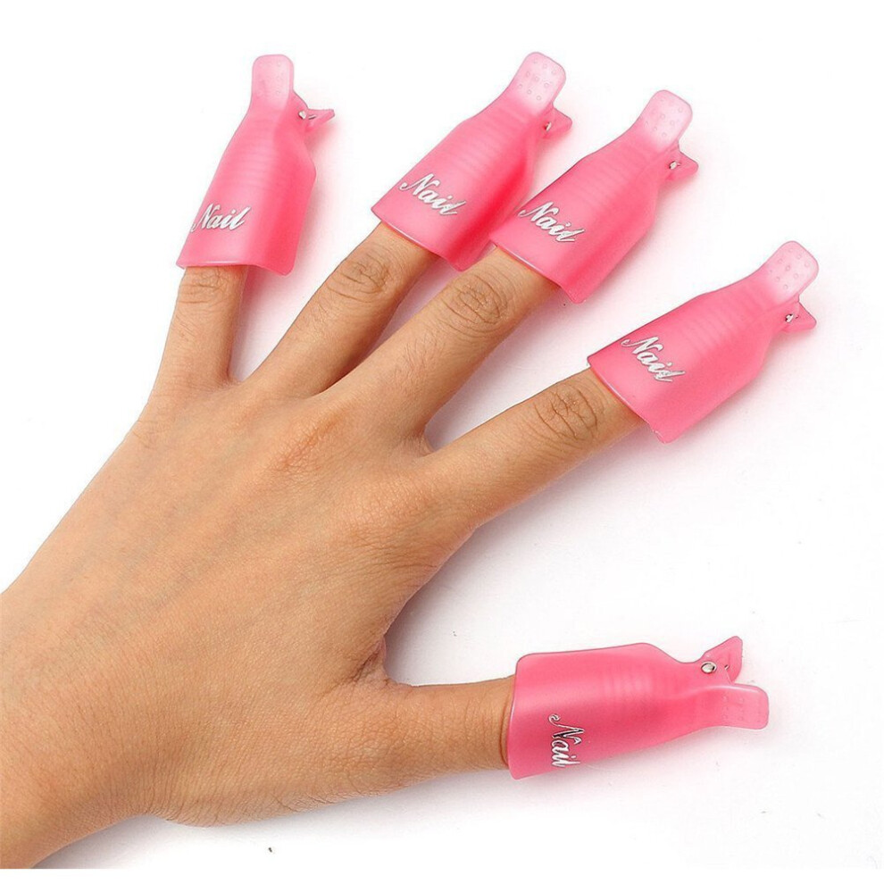 10 Pcs Nail Soak Off Clips for Gel Polish Removal, Reusable Acrylic Acetone Nail Remover Tools