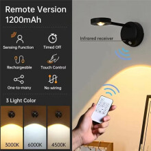 Wall Lamp Rechargeable Intelligent Human Sensing Wireless Night Dimmable LED Spotlights for Decoration Painting Lighting