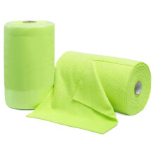 Rollo de Paño de Limpieza de Microfibra, Toallas de Microfibra Reutilizables y Desprendibles, Paños Lavables Ultraabsorbentes (2 Rollos, Verde)