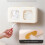 Wall-Mounted Plastic Wrap Storage Box with Soft Rubber Top, Transparent Grid Design for Easy Visibility and Access B 3