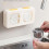 Wall-Mounted Plastic Wrap Storage Box with Soft Rubber Top, Transparent Grid Design for Easy Visibility and Access B 4