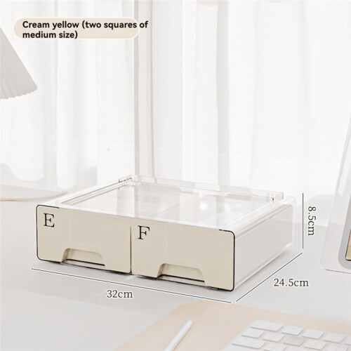 Multifunctional Desktop Cosmetic Storage Box High-End Feel Dust-Proof Drawer Transparent Storage Box Large Capacity C 2