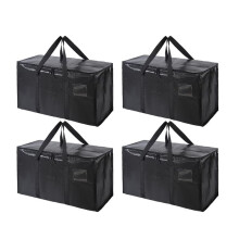 Extra Large Moving Bags, 4 Pack Heavy Duty Tote for Storage with Wrap Around Handles, Storage Bags for Space Saving