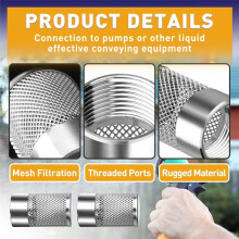 Filtre à Mailles D'Aspiration D'Entrée Compatible pour Pompe Livewell, Plomberie Industrielle en Ligne, Filtre à Eau pour Lave-Linge de Jardin.