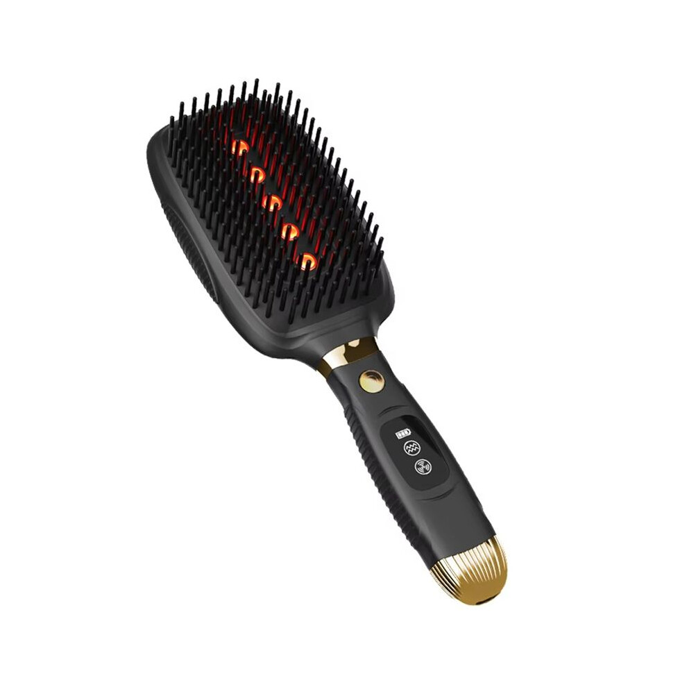 Red/Light/Black Hair Growth Comb, Ems Micro-Current, Infra Therapy, Scalp Massage Hairbrush With Vibrations Feature