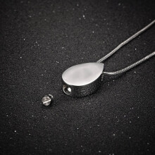 5X Personalized Teardrop Shape of Waterdrop Cremation Urn Necklace with Fill Kit for Ashes Cremation Jewelry