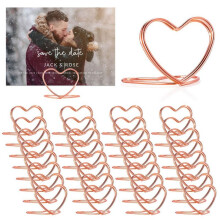 Table Number Holders 32Pcs, Place Card Holder Heart Shape Playing Cards Holders  Photo Holder Table Picture Stands