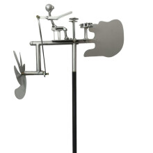 Handmade Metal Drummer Windmill Wind Sculptures & Spinners for Dad Percussionist Music Figurine for Yard, Lawn