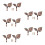 10 x Iron Leaf Shaped Curtain Tie Backs Holders Wall Hooks Home Decor, Red Bronze 1
