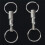 6 Pieces Removable Double Keychains Iron Nickel Double Detachable Keychain Double Keychain Rotating Ring Keychain 7