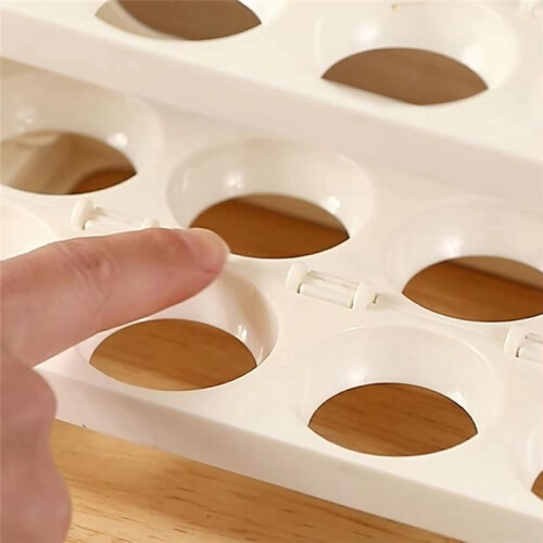 Egg Rack Folding Egg Box Refrigerator Side Door Storage Rack Kitchen Egg Tray Multi-Layer Anti-Fall Egg Storage Rack 2