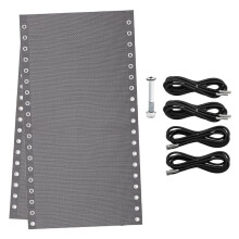 Chair Replacement Fabric with 4 Bungee Cord Lounge Chair Cloth Mesh Repair Kit for Patio Recliner Outdoor Lawn Pool B
