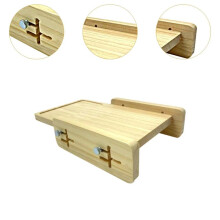 Wooden Bread Slicer with Crumb Tray - Compact, Smooth Loaf Cutter for Sourdough, Cakes, and Toast