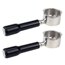2X 51MM Coffee Bottomless Portafilter for EC680/EC685 Filter Replacement Filter Basket Coffee Accessories
