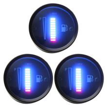 3X 24V 2 Inch 52mm Universal Car Motorcycle Fuel Level Meter Gauge LED Light Display Fuel Tank Gauge Boat Truck RV