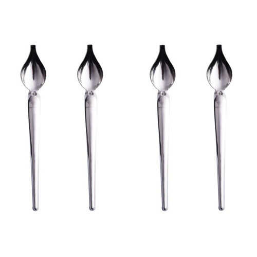 4 Pcs Stainless Steel Culinary Precision Drawing Deco Spoon Set, Sauce Drizzle Spoon Plate Decorating Spoon