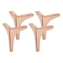 4 Piezas de Patas de Muebles Modernos de Metal Dorado y Negro, Patas de Sofá para Mesa, Cama, Silla, Escritorio, Soporte de Herrajes para Muebles