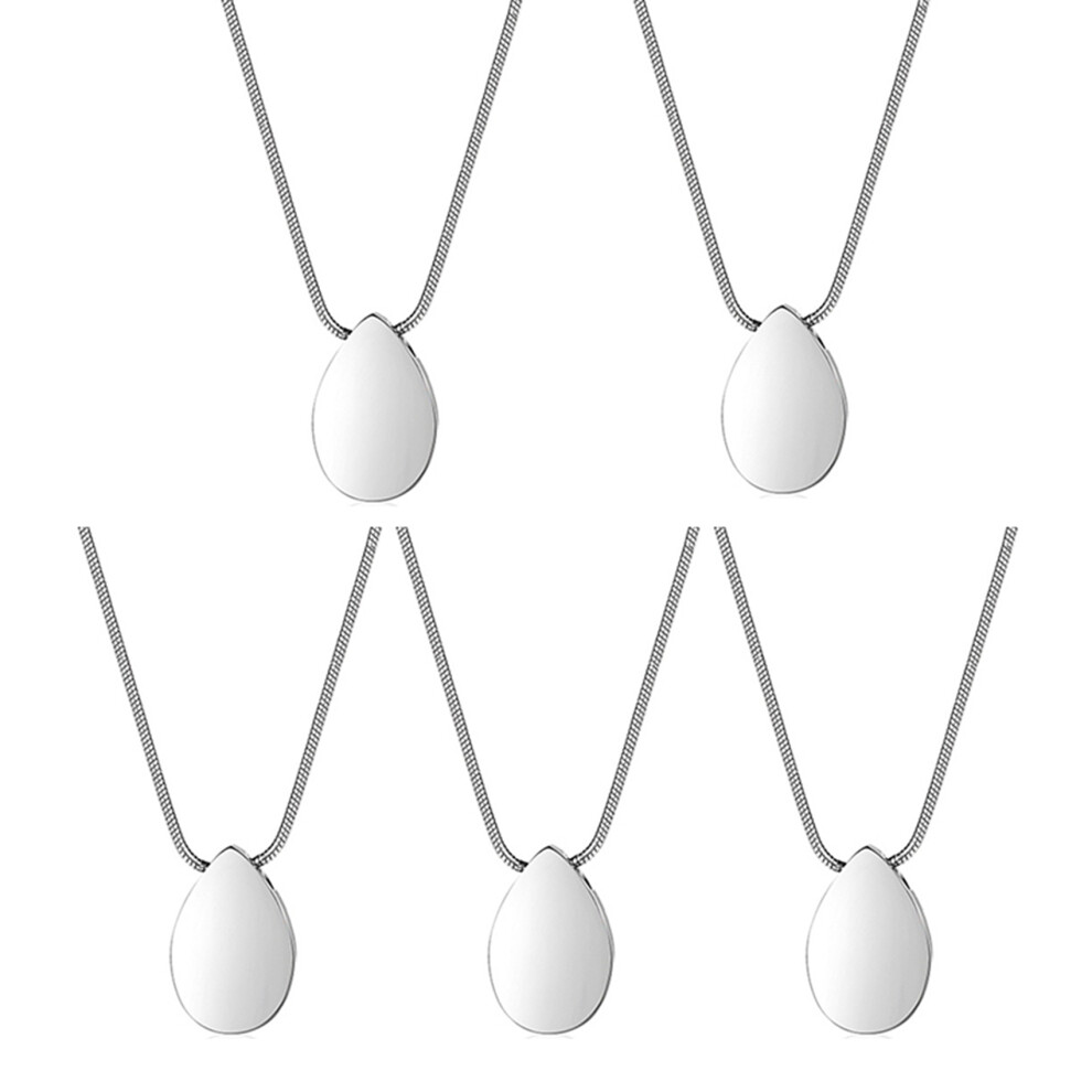5X Personalized Teardrop Shape Of Waterdrop Cremation Urn Necklace With Fill Kit For Ashes Cremation Jewelry 6033107903589