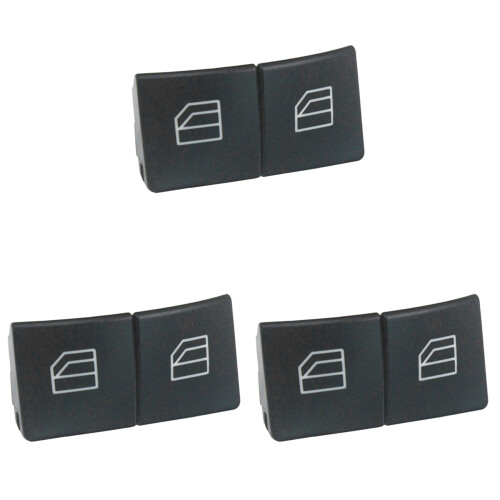 3X Window  Button Covers for   W204 C E Glk Class, Front Left+Right Window  Repair Button Caps