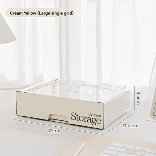 Multifunctional Desktop Cosmetic Storage Box High-End Feel Dust-Proof Drawer Transparent Storage Box Large Capacity B 2