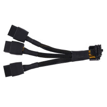 3X8Pin PCI-E to 16Pin(12+4) PCI-E 5.0 12VHPWR Connector 90-Degree Elbow Cable GPU RTX4090 RTX4080 Series P8X3 TO 16PIN-A