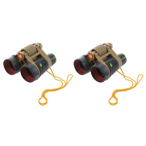 2X Children Kid Army Green Foldable 3X Binocular Telescope Toy