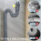 Universal Washing Machine Drain Hose Extension Kit with Bracket, Connector and Clamps,Ideal for Kitchen Use 1