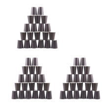 60 Vasos de Papel (9 Oz) - Catering de Vajilla de Fiesta de Cumpleaños En Colores Lisos (Negro)