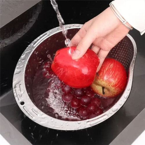 Multifunctional Kitchen Tool Drain Basin with Grater Rice Washing Basin Vegetable Washing Basin Fruit Drain Basin