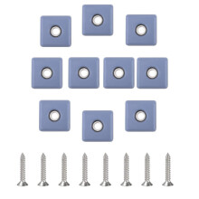 16pcs Furniture Sliders 40mm Furniture Leg Protectors with Screws Square Chair Leg Protectors Furniture Glide Pads