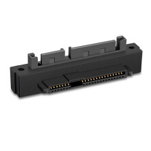 1PCS SFF-8482 SAS Female Naar  Male 15Pin Bend  90 Graden Hoek Adapter Converter voor Moederbord Kabel