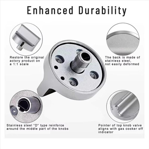 Replacement Knobs for Gas Stove Ranges, Compatible with AP6023301, ABKY-W10594481, Easy to Install and Replace 2