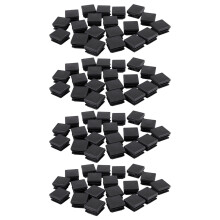 80 Pcs Plastic Square Blanking End Caps Tube Inserts 25mm x 25mm