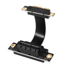 Cabo Riser Pcie X1 Duplo ÂNgulo Reto de 90 Graus Pcie 3.0 X1 a X1 Cabo de ExtensãO 8 Gbps Pci Express 1X Placa Riser - 5 Cm