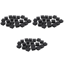 60 Pzs Tapa del extremo cerrado cuadrado de plastico Insertos de tubo 25mm x 25mm