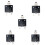 5X 5A Circuit Breaker 12V/24V Push Button Resettable Thermal Circuit Breaker Panel Mount with Waterproof Cap 1