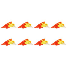 8X Beautiful Silk Three Color Gradient Flame Dance Fan Hand Folding Bamboo Fan Decoration Fan for Ladies Womens