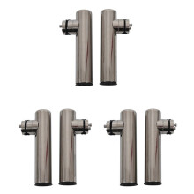 6Pcs Boat Stainless Steel Clamp Fishing Rod Holder Rails 7/8 Inch to 1 Inch Tube Ship Rod Frame Adjustable Boat