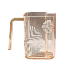 Orange Toothbrush Holder with Transparent Drainable Cup for Bathroom, Visibility Design