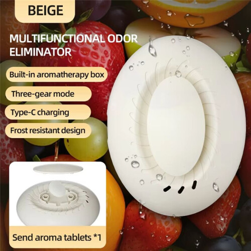 Refrigerator Deodorizer,Multi-Functional Odor Eliminator, Freshener for Fruits, Veggies, Compact & Eco-Friendly 1