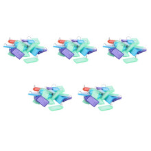 125Pcs Multicolor Plastic Key ID Label Tags W 2cm Dia Ring Keyring