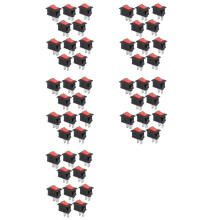 50PCS -Off KCD11 2Pin 2P Black Red Boat Car Rocker 3A 250V 6A 125V AC Button KCD1-11 10X15 10X15 KCD117