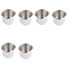 6PCS Marine Boat Yacht RV Recessed Cup Drink Can Holder Stainless Steel Drop-in Cup Holder