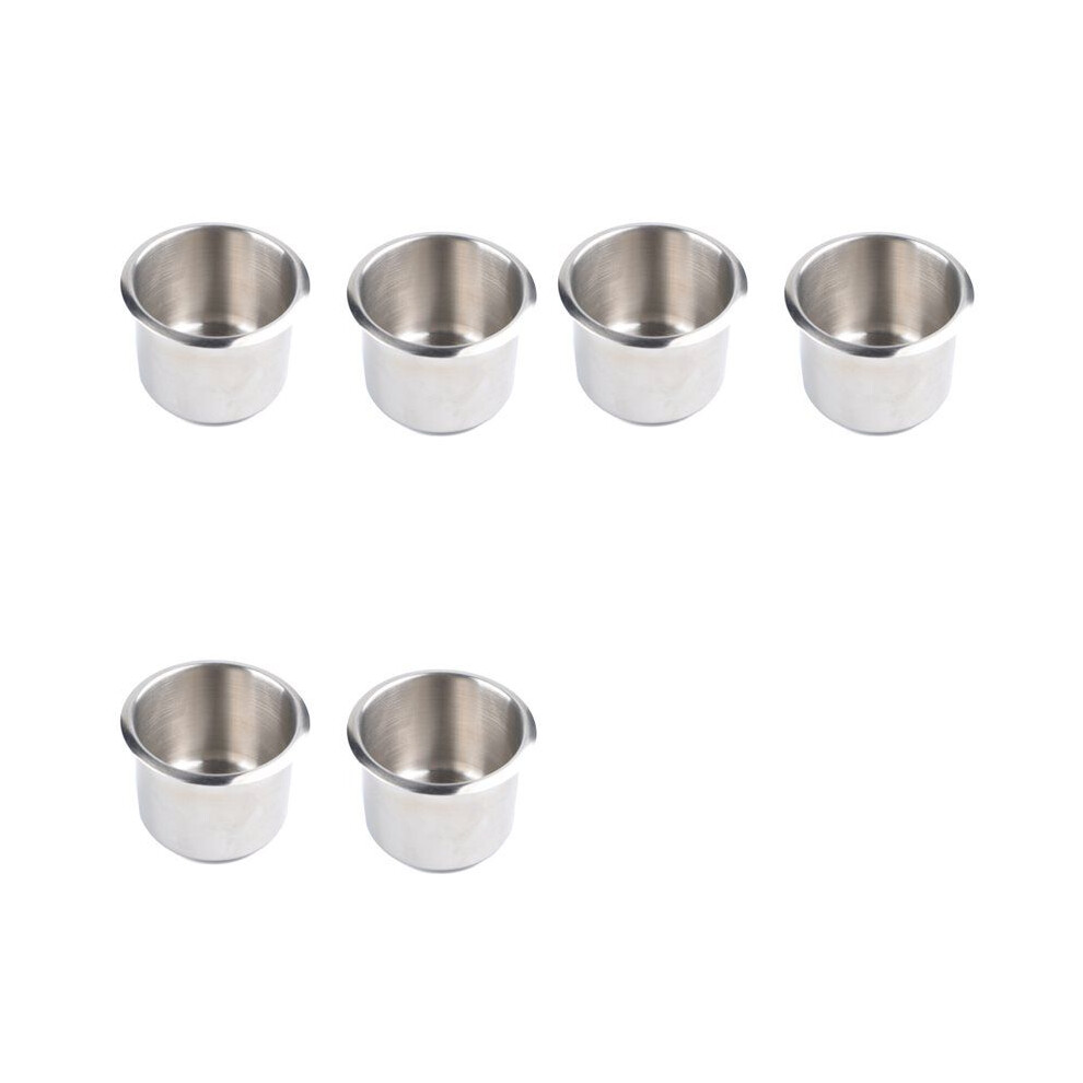 6Pcs Marine Boat Yacht Rv Recessed Cup Drink Can Holder Stainless Steel Drop-In Cup Holder 6032982401043