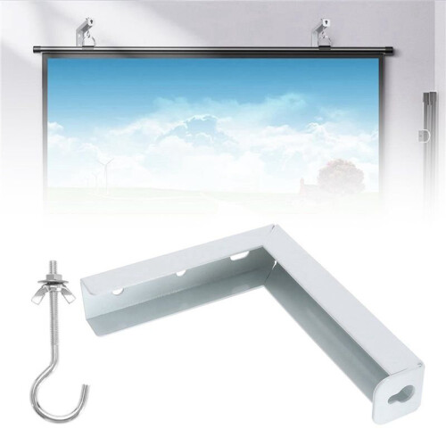 8Pcs Projector Curtain Hanger Projector Screen L-Bracket Mounting Hanger Holder Adjustable Extension Mount Stand