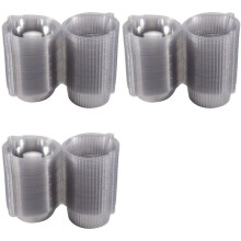 300 Pièces de Boîte de Support de Dôme de Muffin de Boîte de Gâteau Simple de Petit Gâteau en Plastique Transparent
