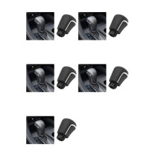 5X Car Leather Gear Shift Konb for Levin Camry XV70 V70 Avalon 2018-2020 Gear Shifter Black