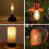 4 Pack Solar Hanging Lights Replacement Top with Bulb 3.15 Inch Solar Light Replacement Top Part Lantern Accessories 5