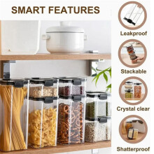 Barattolo Sigillato Impilabile per Cucina - Contenitore In Plastica per Cereali, Contenitore per Condimenti A Prova di Umidità per Uso